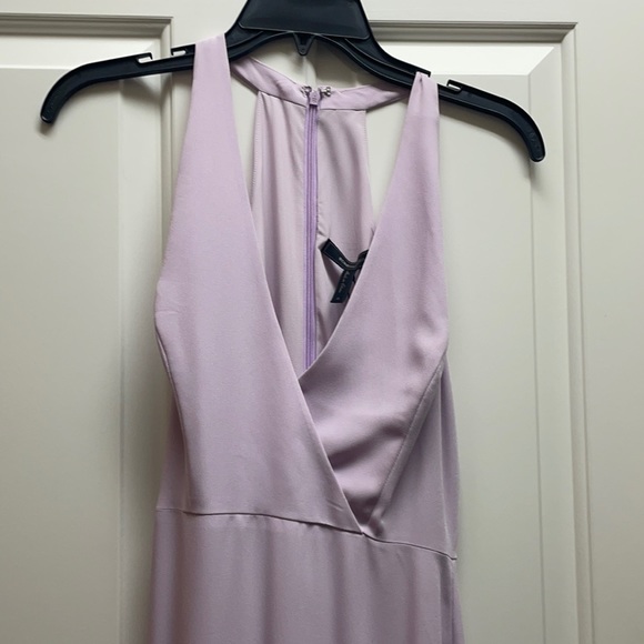 UNWORN BCBG lavender dress, flowy slit, size 0 - Picture 2 of 3